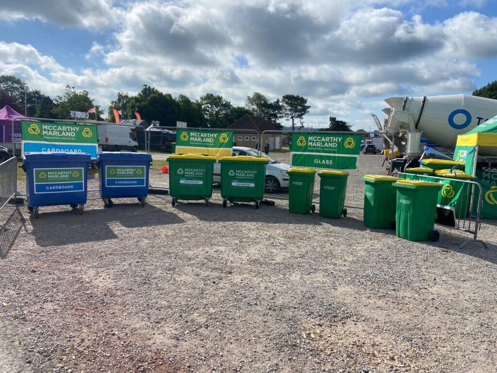 Wheelie bins at Bath & West Show